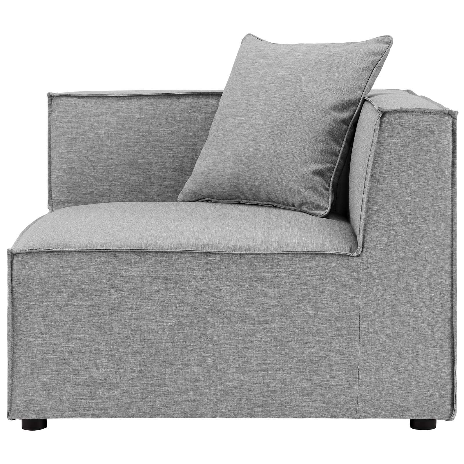 Modway Eei-4380-Gry Saybrook Patio Upholstered 4-Piece Sectional Sofa In Gray, Grey