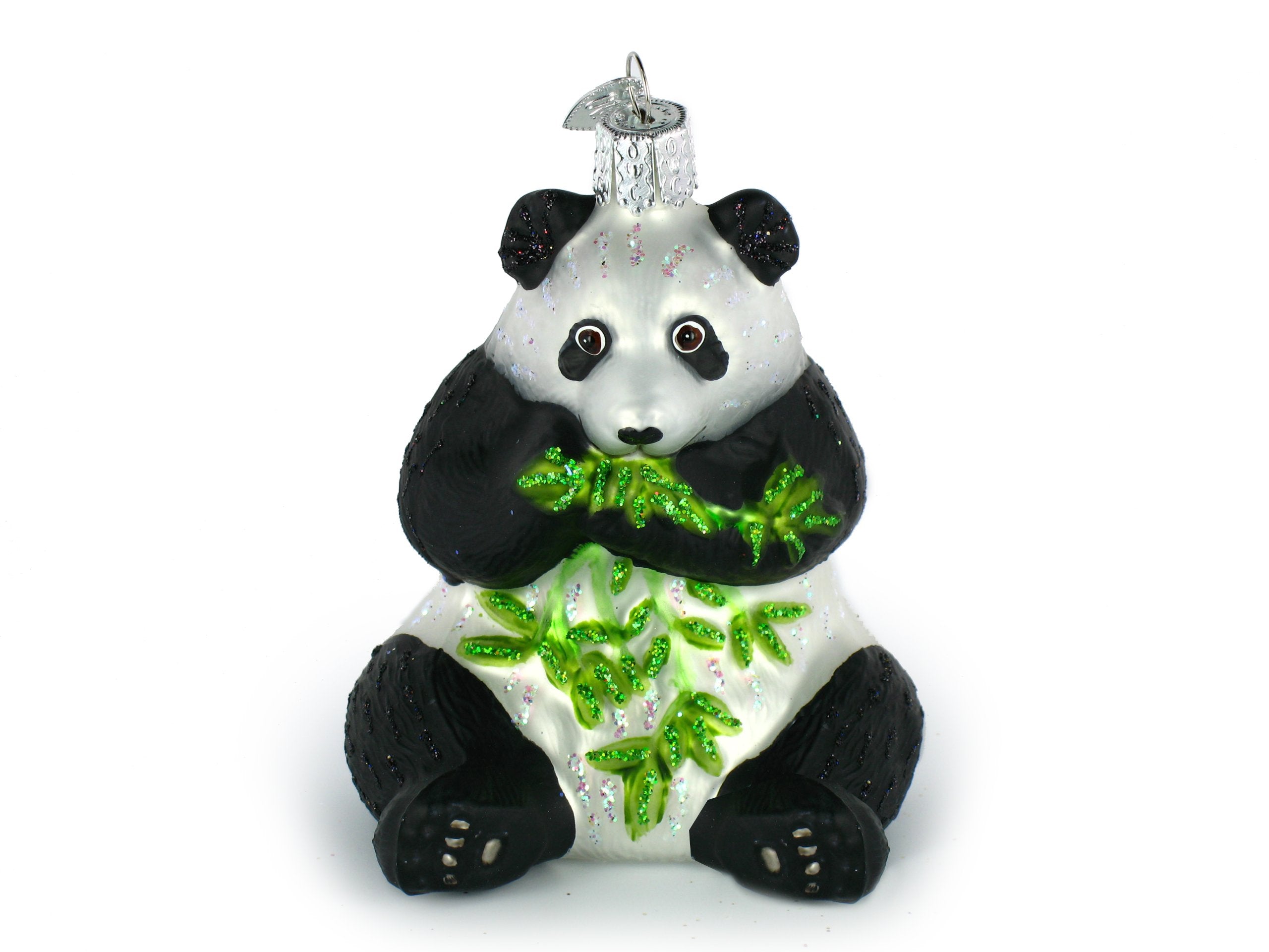Old World Christmas Ornaments: Panda Glass Blown Ornaments for Christmas Tree