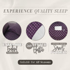 Elegant Comfort Delilah Polkadot 6-Piece Set, Fade & Wrinkle Resistant, 1500 Premium Hotel Quality Microfiber Deep Pocket Fitted Sheet Featuring Smart Pockets, Polkadot Sheet Set, Queen, Purple
