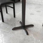 22 x 22 Restaurant Table X-Base with 3 Dia. Table Height Column