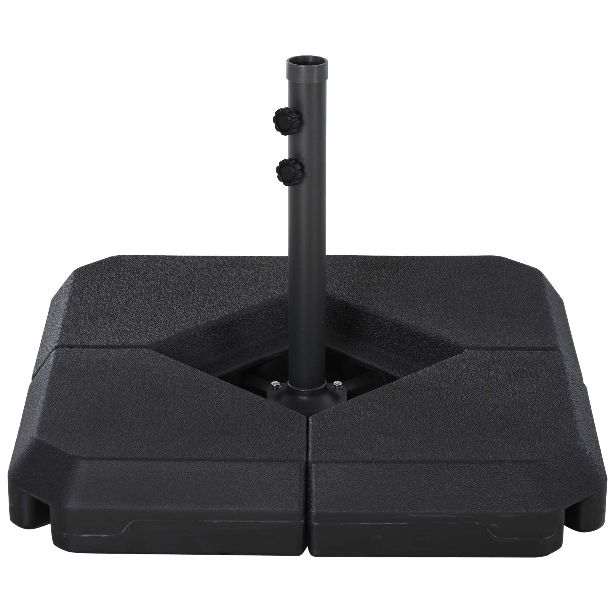 Outsunny 4-Piece Outdoor Patio Offset Umbrella Base Stand Weight Holder W/Cross Base For Powerful Support, 158Lbs Sand Or 132Lbs
