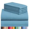 Luxclub 6 Pc Queen Sheet Set, Sheets Queen Size, Deep Pockets 18' Eco Friendly Wrinkle Free Cooling Sheets Machine Washable Hot