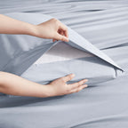 Nestl Extra Deep Pocket Split King Sheet Set - 7 Pc Soft Microfiber Split King Sheet Sets Deep Pocket - Fade Resistant Bedding Sheets & Pillowcases - Split King, Ice Blue