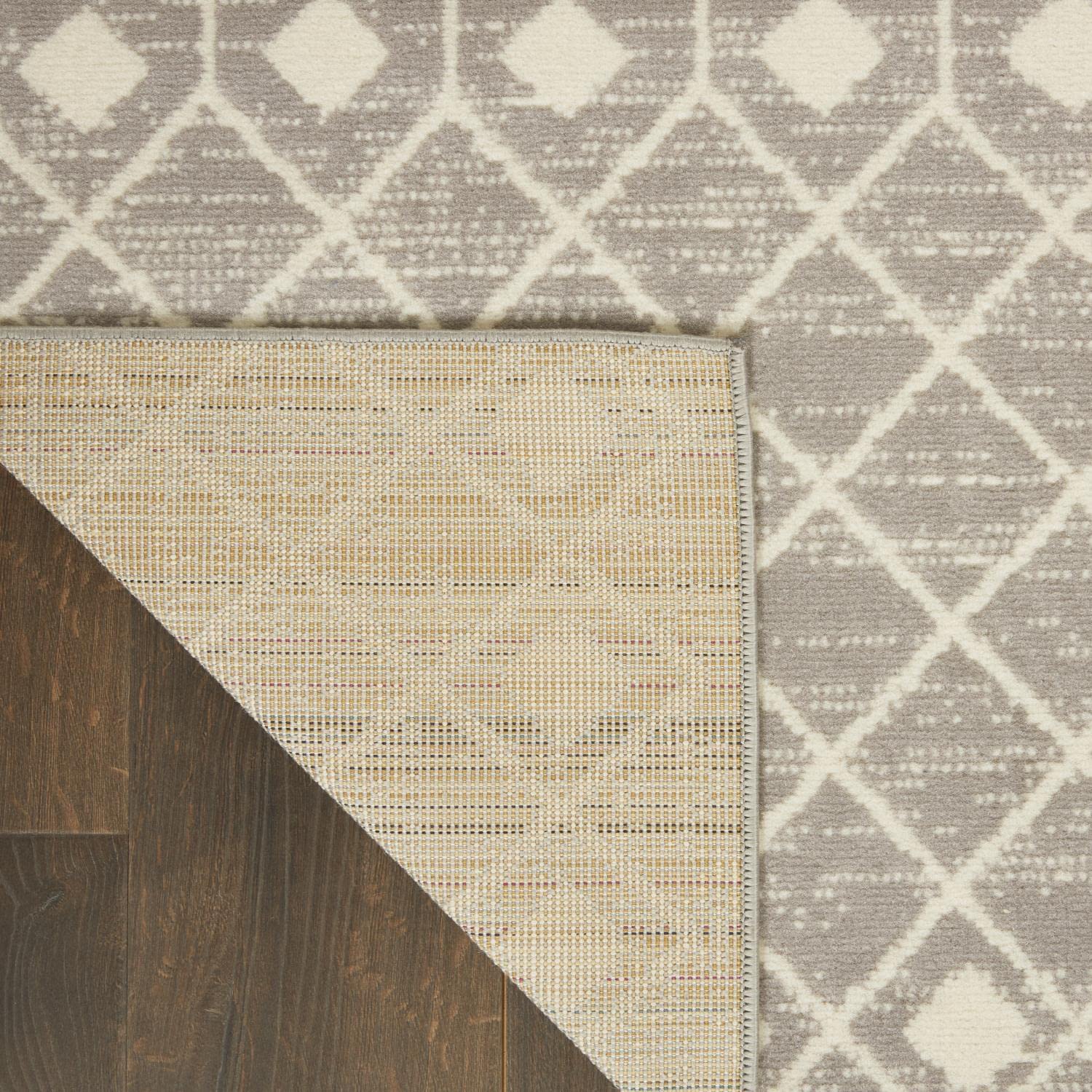 Nourison Grafix Moroccan Grey 3'9' X 5'9' Area Rug, Easy Cleaning, Non Shedding, Bed Room, Living Room, Dining Room, Kitchen (