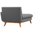 Modway Engage Mid-Century Modern Upholstered Fabric Right-Arm Chaise In Gray