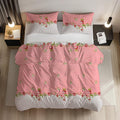 Loomlyfe All Season 220 Gsm King Size Double Bed Ac Comforter/Blanket/Duvet For All Seasons/Weathers  Pack Of 1  Pinkcenterflo