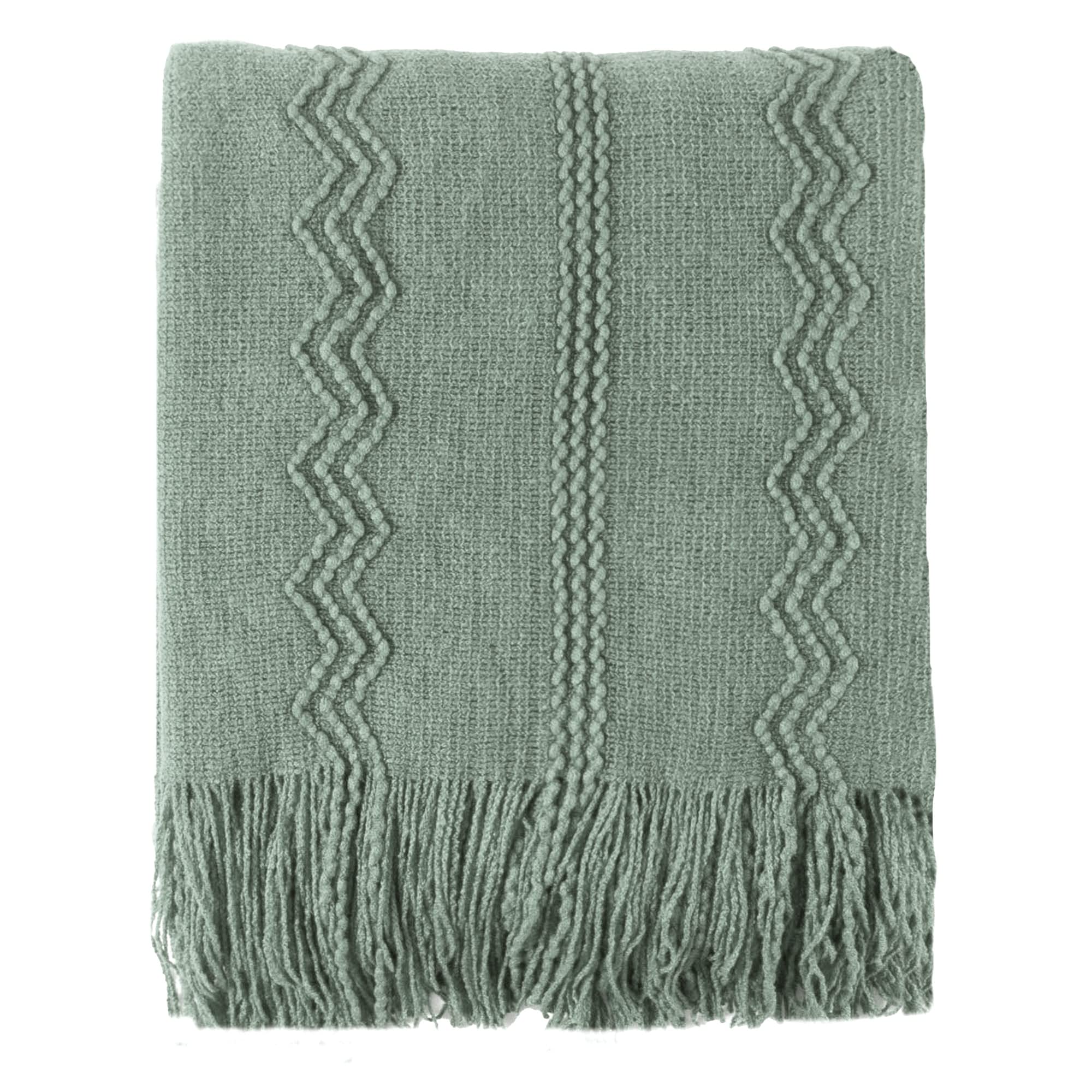 Battilo Home Sage Green Throw Blanket For Couch, Sage Green Decor, Knit Throw Blankets For Bed, Spring Throw Blanket Light Blue,