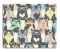Pingpi Funny Mouse Pad Custom,Hipster Cute Cats Wear Sunglasses Mouse Pad 9.5 X 7.9 Inch