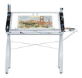 SD Studio Designs 10096 Futura Station with Folding Shelf Top Adjustable Drafting Craft Drawing Hobby Table Writing Studio Desk 
