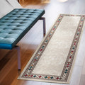 Antep Rugs Alfombras Modern Bordered 2x7 Non-Skid (Non-Slip) Low Profile Pile Rubber Backing Indoor Area Runner Rugs (Beige, 2 