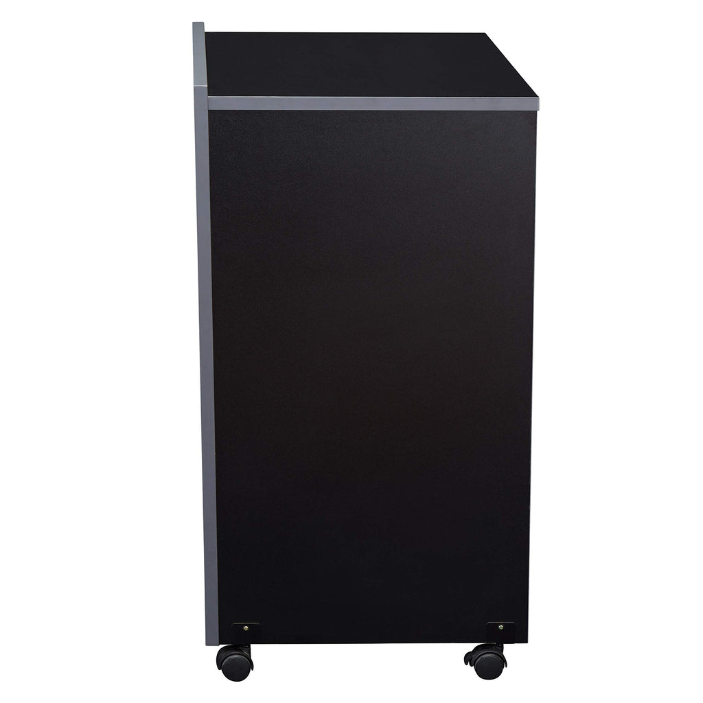 Oklahoma Sound 100 Series 33.75-Inch Portable Lectern Base, Black/Charcoal (112-Bk)