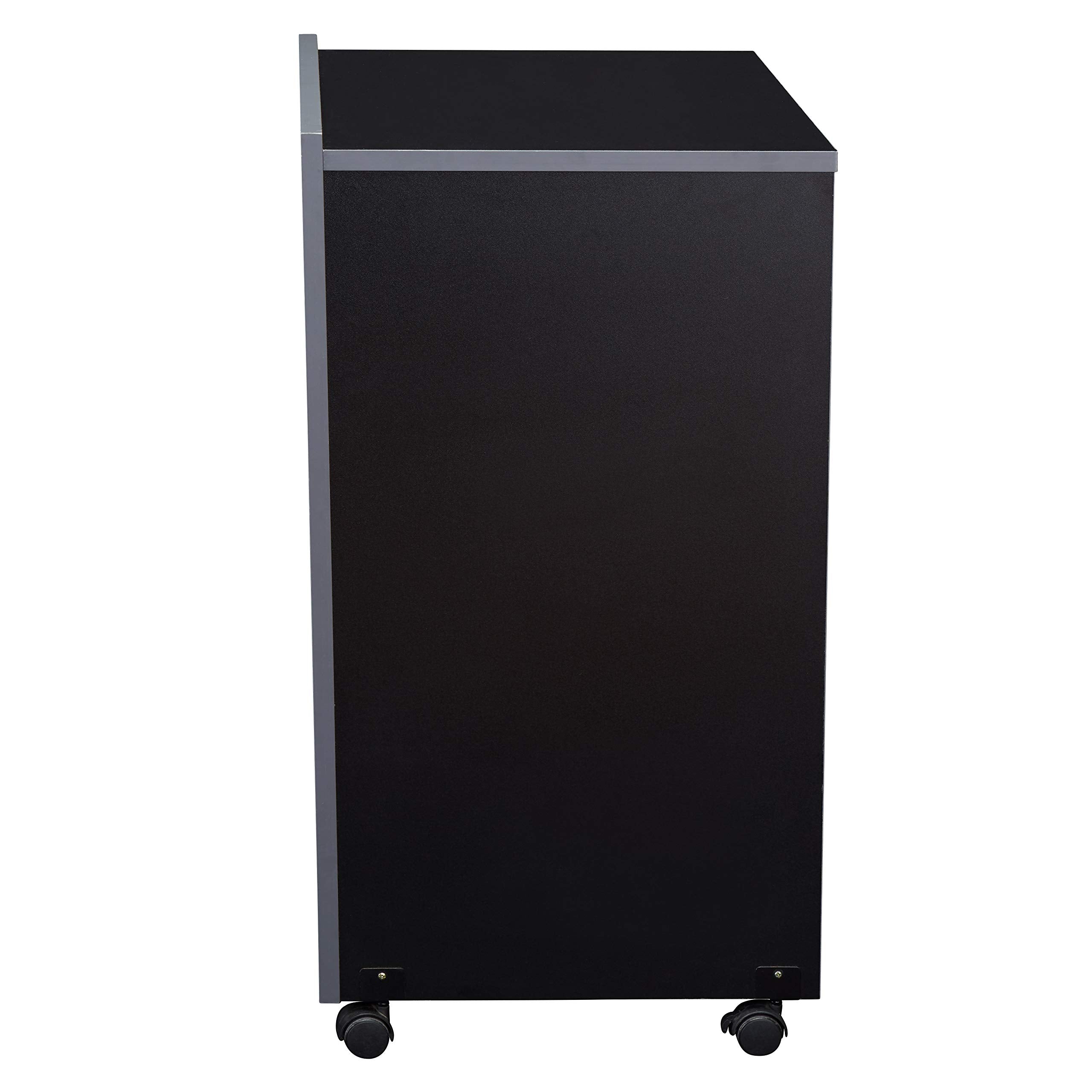 Oklahoma Sound 100 Series 33.75-Inch Portable Lectern Base, Black/Charcoal (112-Bk)