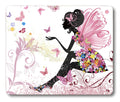 Smooffly Butterfly Women Mouse Pad,Pink Butterfly Beautiful Women Non-Slip Rubber Mouse Pad Gaming Mouse Pad