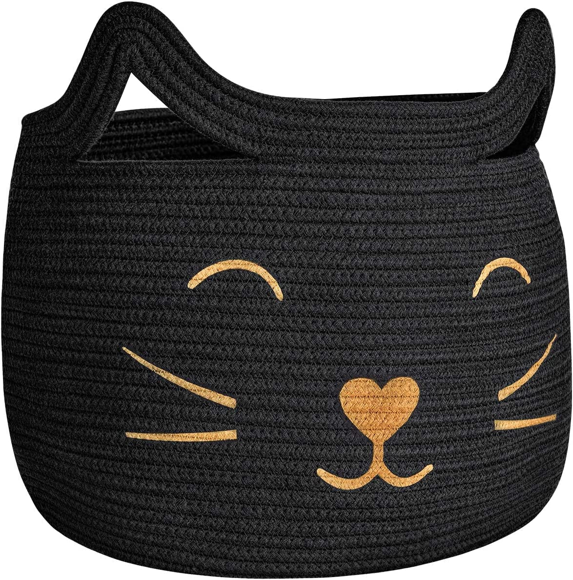 LBY Large Woven Cotton Rope Storage, Laundry Organizer for Toys, Blanket, Clothes, Towels, Gifts | Pet Gift Basket for Cat, Dog 