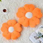 Ddliury Flower Pillow, Flower Shaped Pillow Decorative Throw Pillows For Bed Couch, Cute Daisy Pillow Dorm Decor Floor Seating Cushion (Orange, 19.6 Inches)