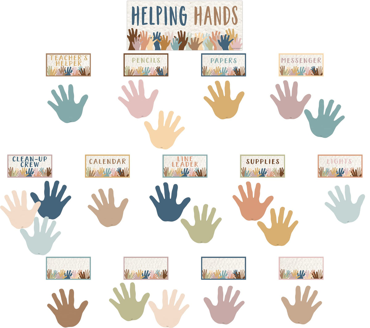 Teacher Created Resources Everyone Is Welcome Helping Hands Mini Bulletin Board Classroom Decor (Tcr7122)