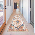 Coarir Runner Rug 2X6, Washable Hallway Kitchen Rugs, Soft Non-Slip Area Rug, Stain-Resistant Boho Vintage Carpet For Laundry Be