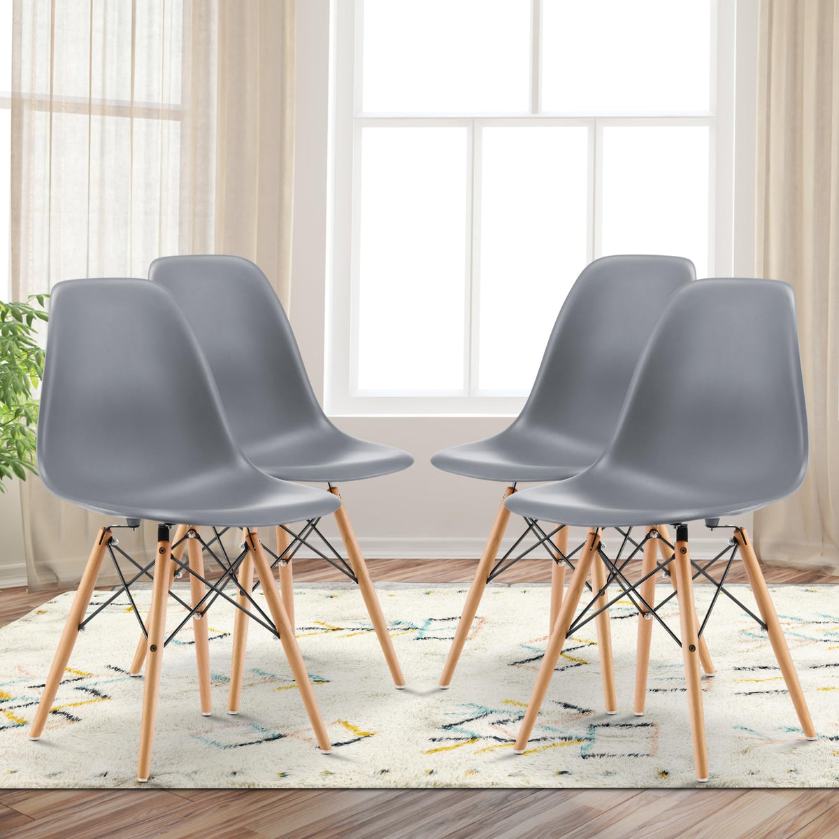 Creative Stackable Arm Chair | Accent Chair For Living Room Home, Bedroom, Cafe And Hotels | Strong Pp Build, Stylish Design | N