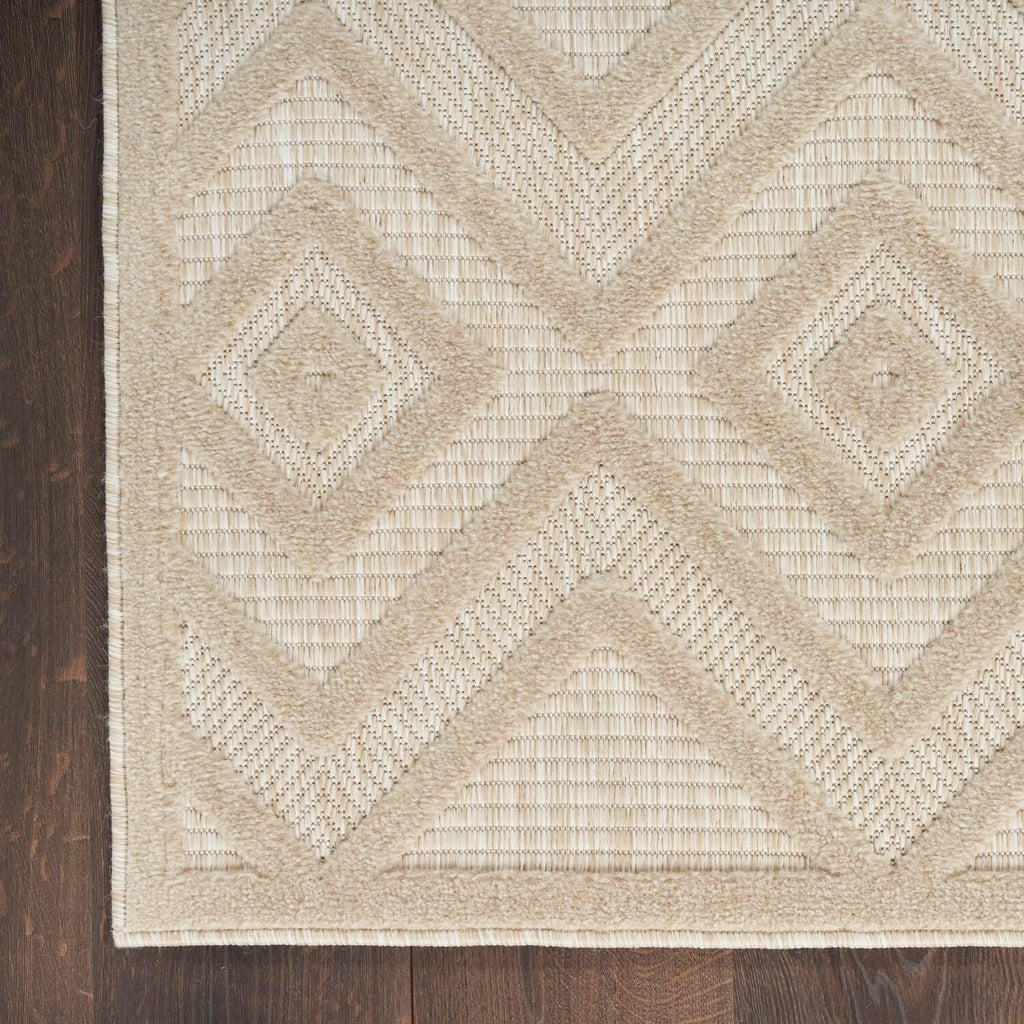 Nourison Versatile Indoor/Outdoor Cream 4' X 6' Area Rug, Easy Cleaning, Non Shedding, Bed Room, Living Room, Dining Room, Backyard, Deck, Patio (4X6)