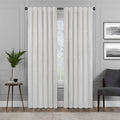 Eclipse Harper Velvet Rod Pocket Curtains for Bedroom, Single Panel, 50 in x 63 in, Snow