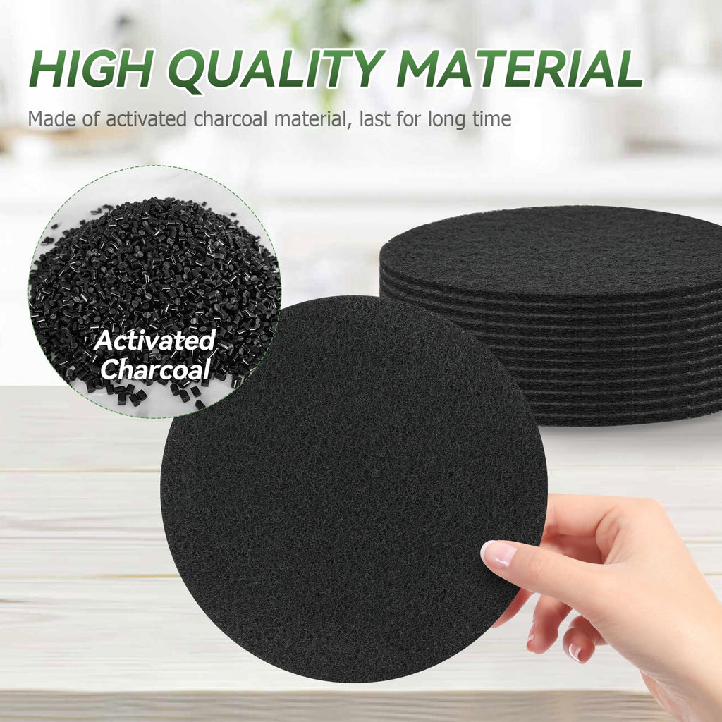 Tecreddy Compost Bin Filter - 6.7 Charcoal Filters for Kitchen Compost Bucket, Black 6-Pack, Replacement Filter