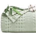 Phf Cooling Waffle Blanket Queen Size, Lightweight 60% Rayon Derived From Bamboo & 40% Cotton Breathable Blanket For Hot Sleepers, Soft And Luxury For Bed Couch And Sofa, 90'X90', Mint