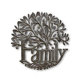 Family Wall Hanging Sign, Tree of Life Decor, Indoor Outdoor Home Decorations, Handmade in Haiti 17.5 x 17.5 Inches