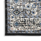 Nourison Passion Black Ivory 5'3'' X 7'3'' Area Rug, Boho, Traditional, Easy-Cleaning, Non Shedding, Bed Room, Living Room, Hall