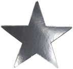 Star Cutouts | Silver | Pack Of 5 | Party Decor