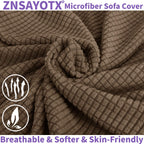 Znsayotx Super Stretch Chair Slipcover Universal Sofa Chair Covers For Living Room Dogs Pet Furniture Protector Spandex Armchair Slipcovers With Anti Slip Foam Sticks (Brown, Chair)