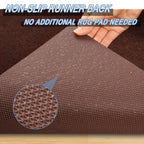 Freadem Runner Rugs 2' X 43' Indoor Outdoor Carpet Runner, Area Rugs With Anti-Slip Rubber Backing For Aisle Hallway Balcony Gar