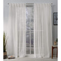 Exclusive Home Belgian Sheer Hidden Tab Top Curtain Panel Pair, 50''x 84'' Snowflake