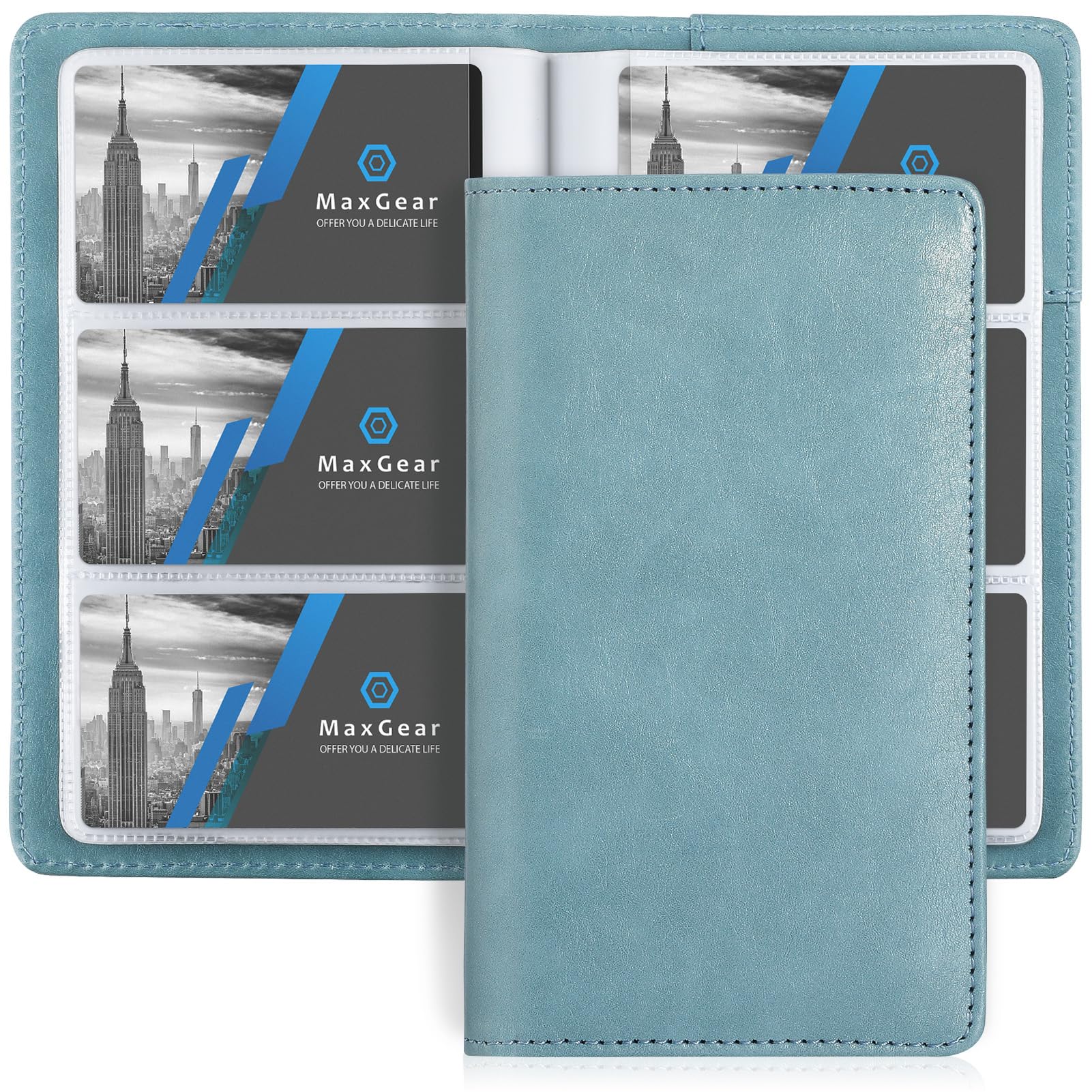 Maxgear Business Card Organizer, Portable Business Card Holder Book For Men & Women, 240 Business Cards Book Credit Card Binder