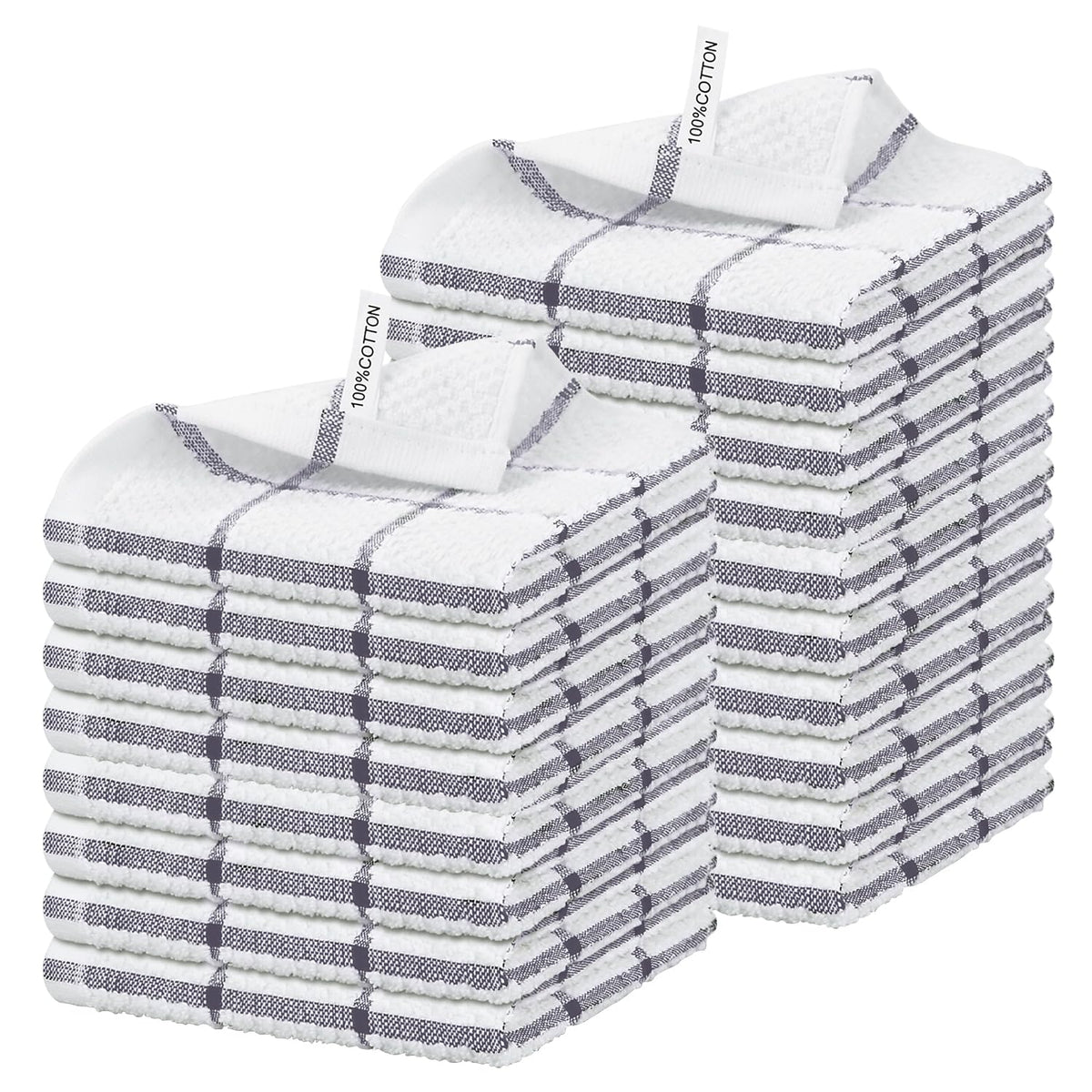 Nialnant 18 Pack Kitchen Towels, 100% Cotton Dish Towels For Kitchen, Absorbent Dish Cloth For Washing Dishes, Quick Drying Dish