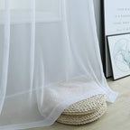 Pitalk White Faux Linen Curtains 102 Inches Long For Living Room 2 Panels Set Pair Rod Pocket Window Drapes Shabby Chic Farmhous
