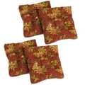 Blazing Needles Outdoor 19-inch Square Chair Cushion, 19 x 19, Passion Ruby 4 Count