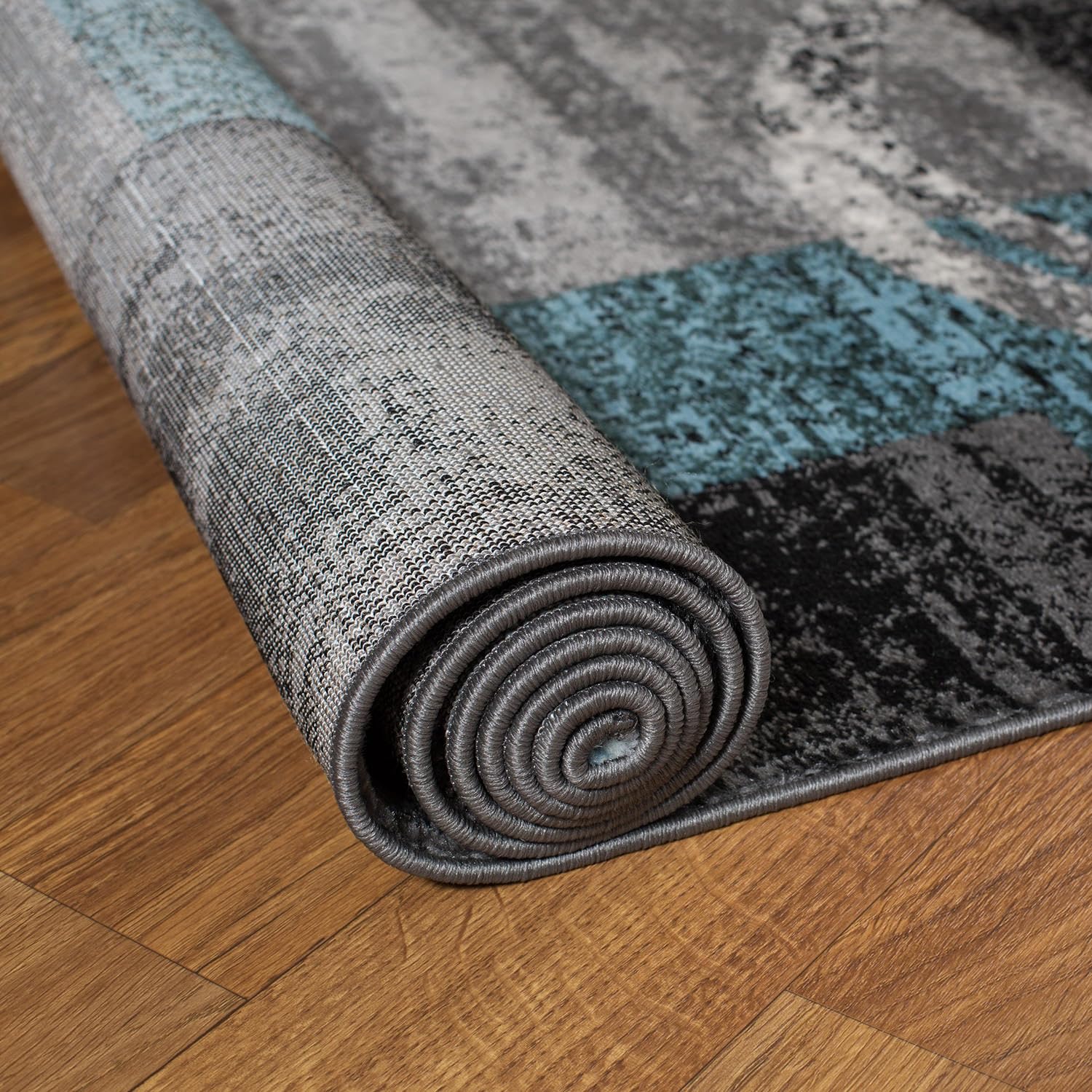 Rugshop Contemporary Abstract Circle Design Soft Area Rug 10' X 14' Gray