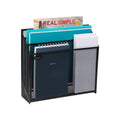 Mind Reader Vertical File Storage, Desktop Organizer, Workspace, Office, Metal Mesh, 12.5'' L x 3.75'' W x 11.5'' H, Black