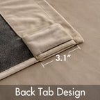 Miulee Velvet Curtains 90 Inches 2 Panels - Luxury Blackout Curtains For Bedroom Living Room Thermal Insulated Super Soft Window Drapes Rod Pocket & Back Tab, Camel Beige, W52 X L90 Inch