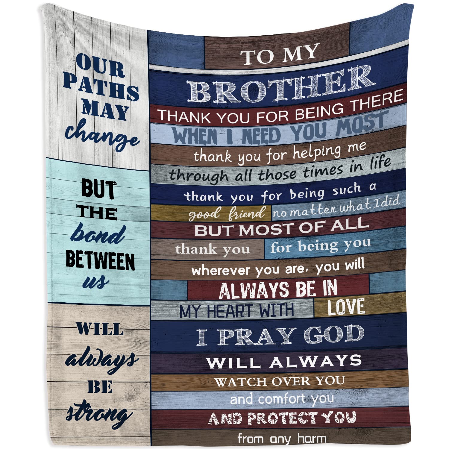Mubpean Gifts For Brother, Brother Gifts Blanket 60'X50', Brother Gifts From Sister, Big Brother Gift, Brother Birthday Gift,