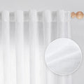 Mysky Home White Curtains 95 Inches Long Semi Sheer Drapes Light Filtering For Sliding Glass Door Window Treatments Soft Cotton