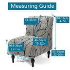 Liykimt Armless Accent Slipper Chair Covers Slipcover,Slipper Chair Without Arms Fabric Stretch Spandex Removable For Armless Ch