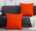 Tangdepot Handmade Decorative Solid 100% Cotton Canvas Throw Pillow Covers/Pillow Shams, (26' X26' , Deep Orange, 1 Count (Pac