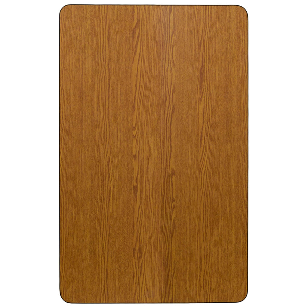Flash Furniture 24X48 Rec Oak Activity Table, 24 W X 48 L