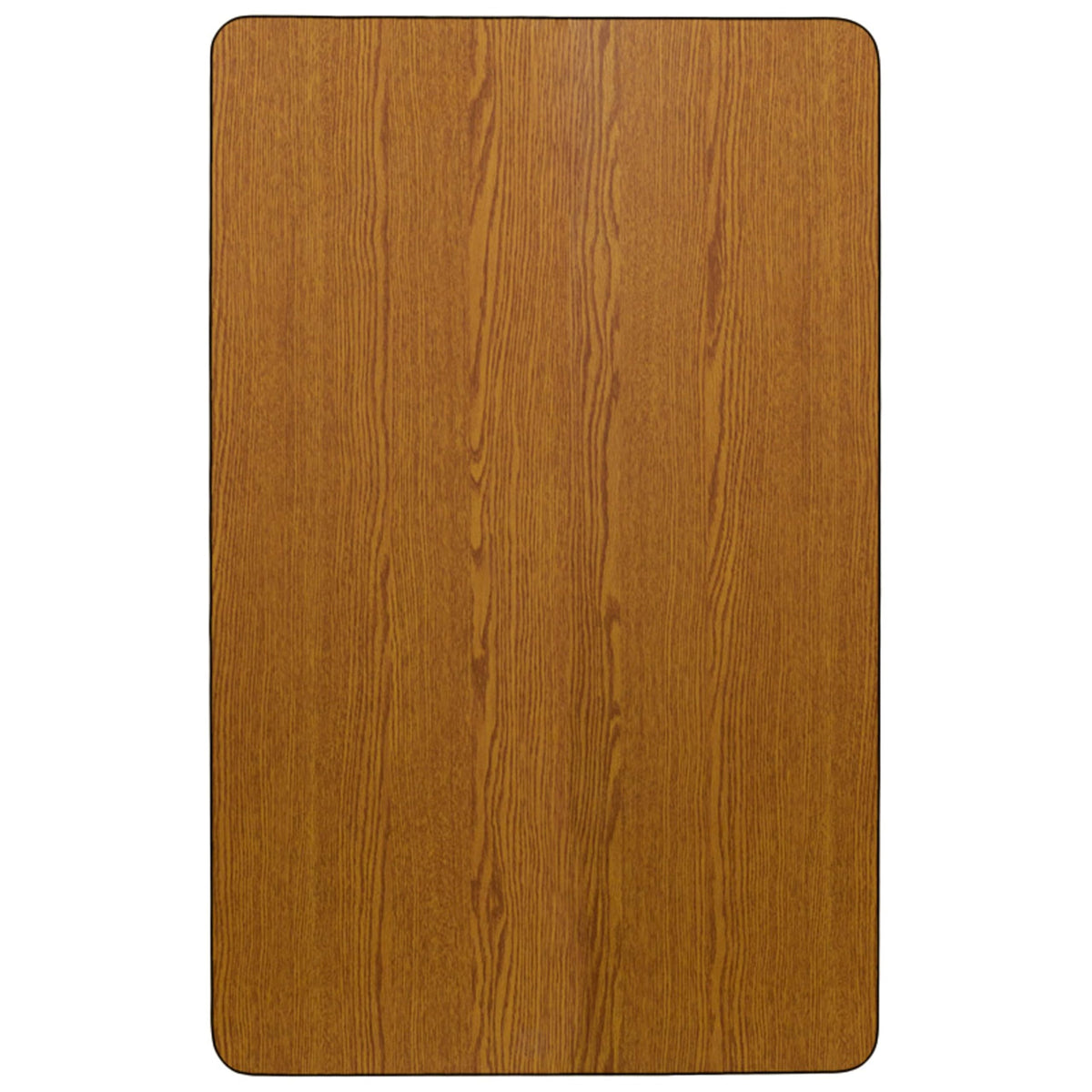 Flash Furniture Wren 36''W x 72''L Rectangular Oak Thermal Laminate Activity Table - Height Adjustable Short Legs