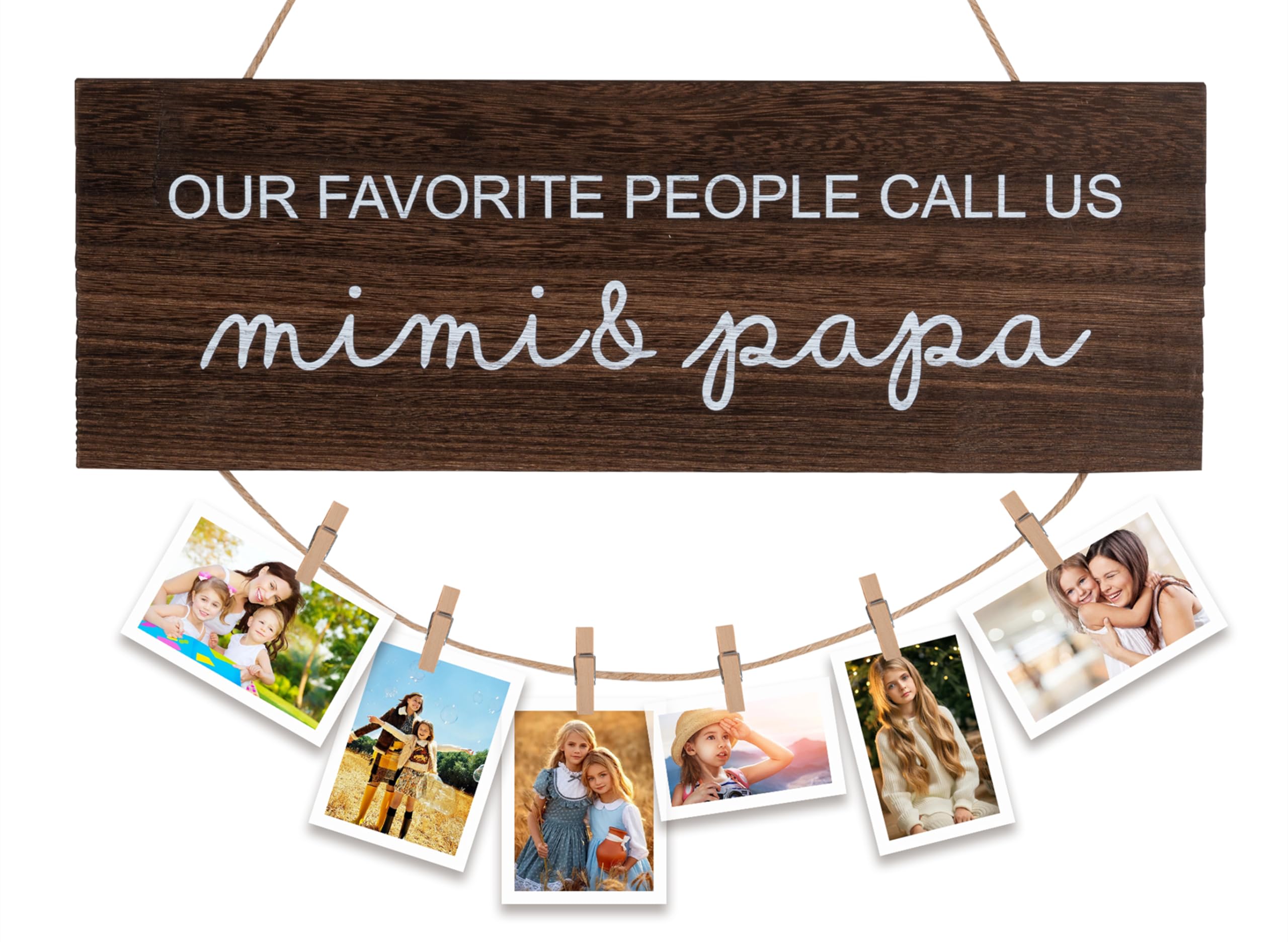 Rmeosye Gifts for Mimi, Birthday Gifts for Grandma, Picture Frame Photo Holder for Papa, Mothers Day Christmas Grandma Grandpa P