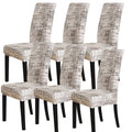 Forcheer Dining Room Chair Covers For Dining Room Set Of 6,Stretch Dining Chair Cover For Dining Room Kitchen Washable Removable