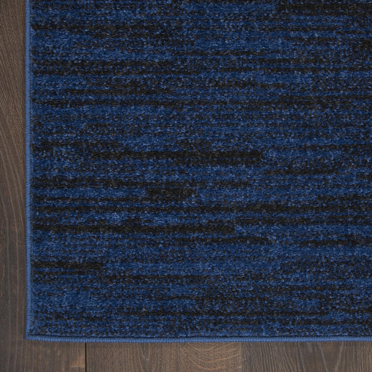 Nourison Essentials Indoor/Outdoor Midnight Blue 7' X 10' Area-Rug,Easy-Cleaning, Non Shedding, Bed Room, Living Room, Dining Room, Backyard, Deck, Patio (7X10)