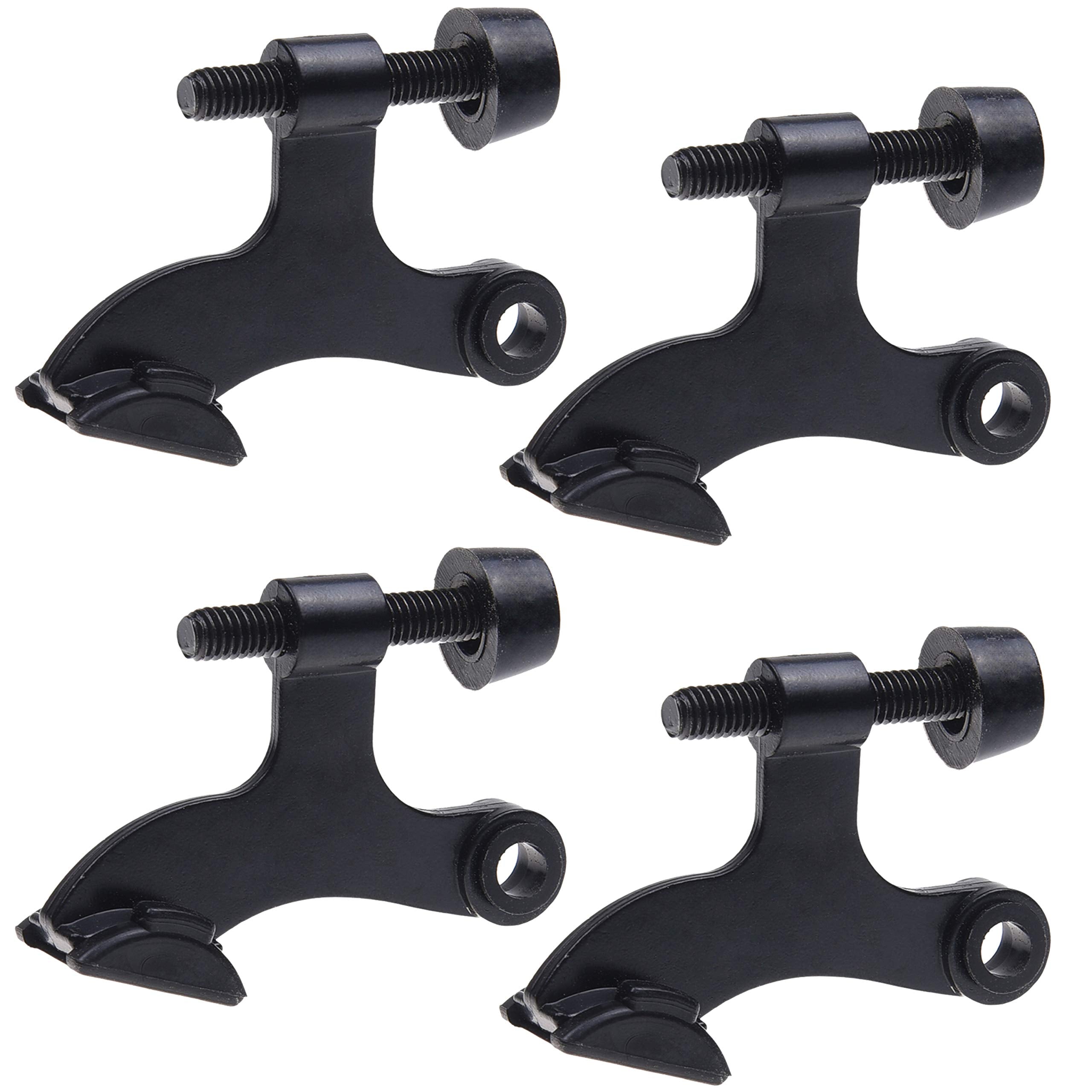 Kare & Kind 4X Nickel Hinge Pin Door Stoppers - Door Stops For Hinge - With Protective Bumper Tips - Easy To Install - Prevents