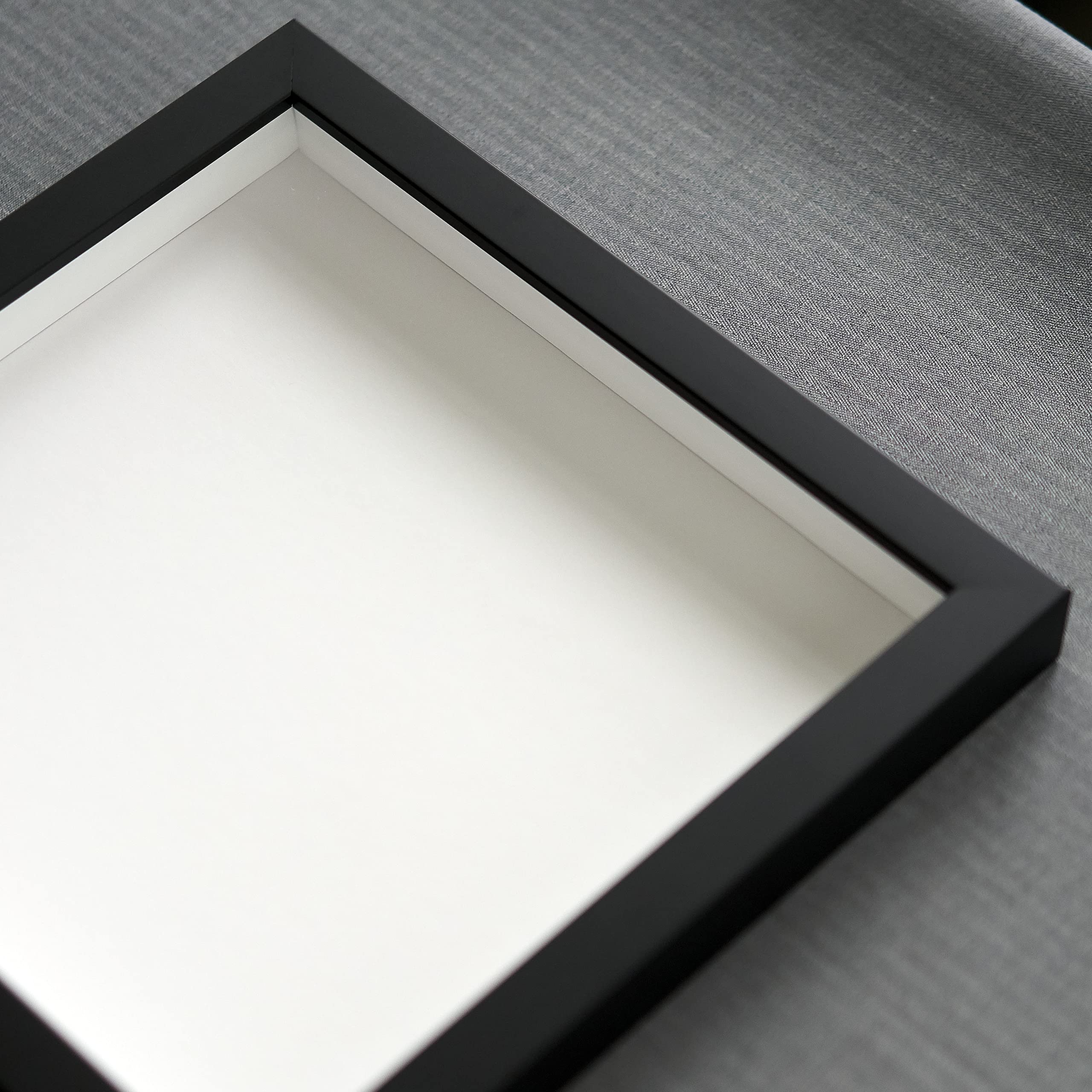 14X40 Shadow Box Frame Contemporary Black | 1'' Depth Of Usable Space| Interior Size 14X40 Or 40X14 Inches| Uv Resistant Acrylic